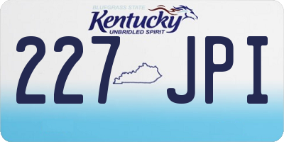 KY license plate 227JPI