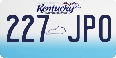 KY license plate 227JPO