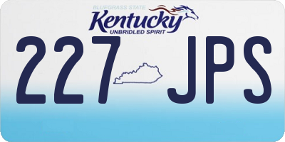KY license plate 227JPS