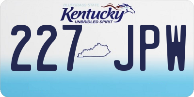 KY license plate 227JPW