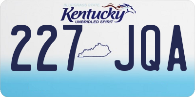 KY license plate 227JQA