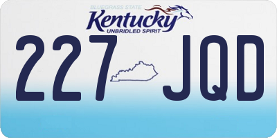 KY license plate 227JQD