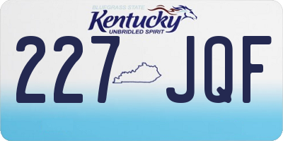 KY license plate 227JQF