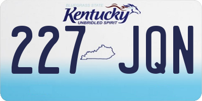 KY license plate 227JQN