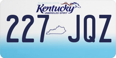 KY license plate 227JQZ