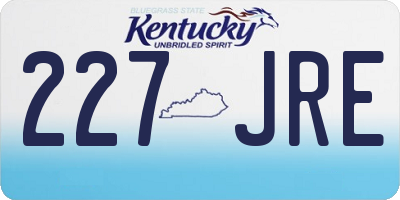KY license plate 227JRE