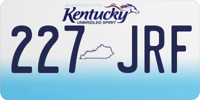 KY license plate 227JRF