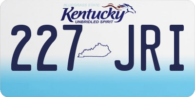 KY license plate 227JRI