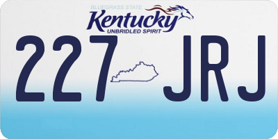 KY license plate 227JRJ