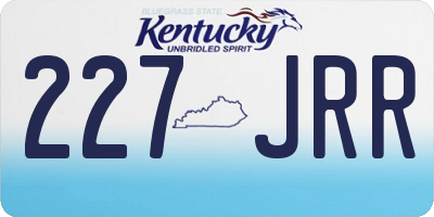 KY license plate 227JRR