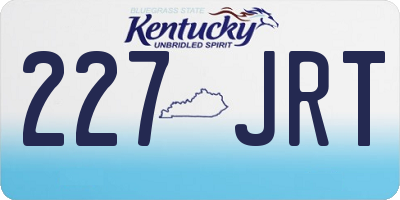 KY license plate 227JRT