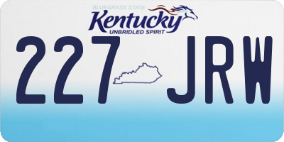 KY license plate 227JRW