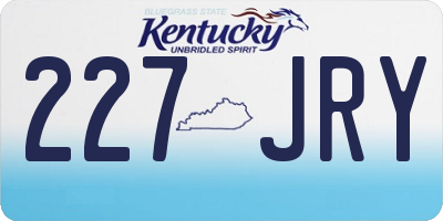KY license plate 227JRY