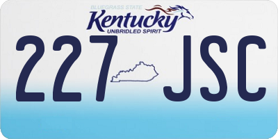 KY license plate 227JSC