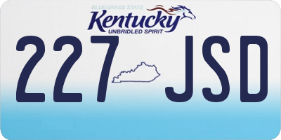 KY license plate 227JSD