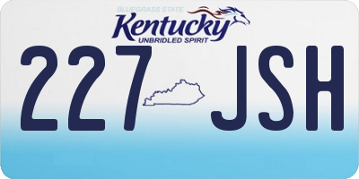 KY license plate 227JSH