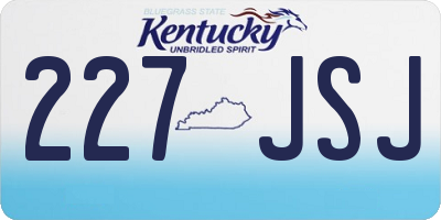 KY license plate 227JSJ
