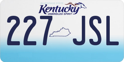 KY license plate 227JSL