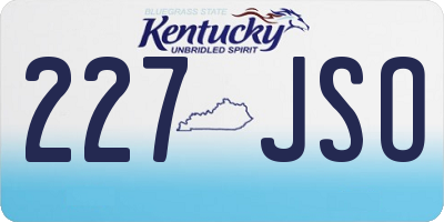 KY license plate 227JSO