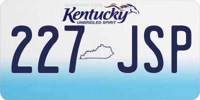 KY license plate 227JSP