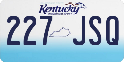 KY license plate 227JSQ
