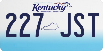 KY license plate 227JST