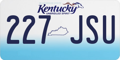 KY license plate 227JSU