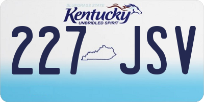 KY license plate 227JSV