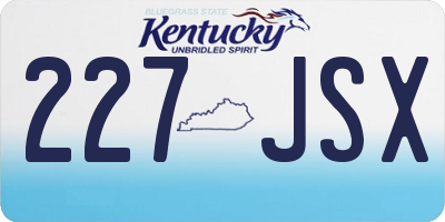 KY license plate 227JSX