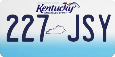 KY license plate 227JSY
