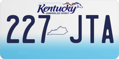 KY license plate 227JTA