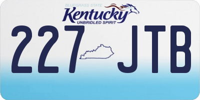 KY license plate 227JTB