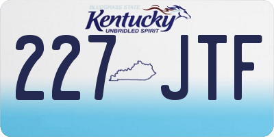 KY license plate 227JTF