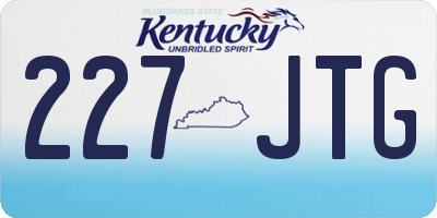 KY license plate 227JTG