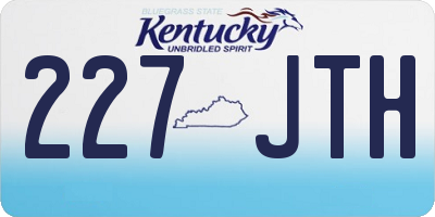 KY license plate 227JTH