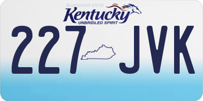 KY license plate 227JVK