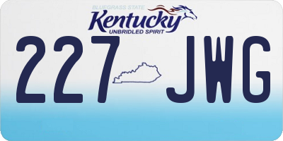 KY license plate 227JWG