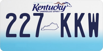 KY license plate 227KKW