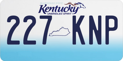 KY license plate 227KNP