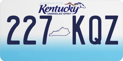 KY license plate 227KQZ