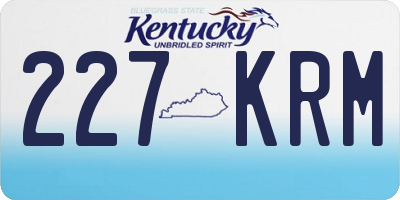 KY license plate 227KRM