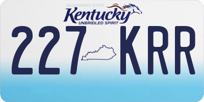 KY license plate 227KRR