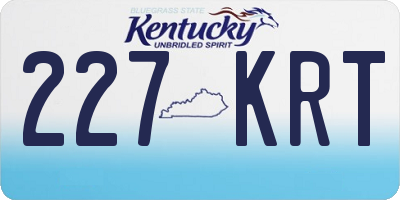 KY license plate 227KRT
