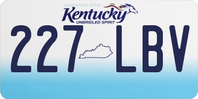 KY license plate 227LBV