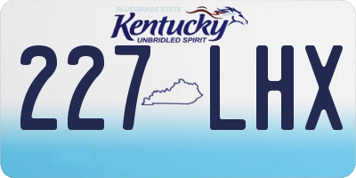 KY license plate 227LHX