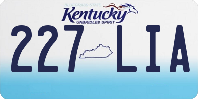 KY license plate 227LIA