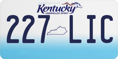 KY license plate 227LIC