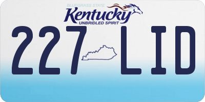 KY license plate 227LID