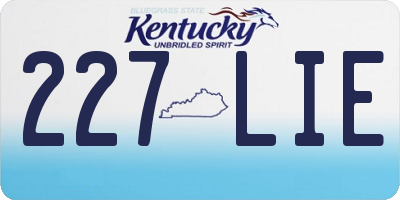 KY license plate 227LIE