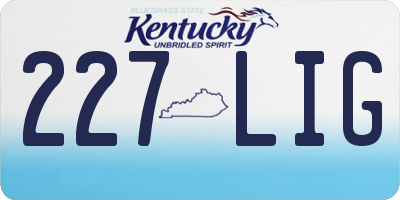 KY license plate 227LIG